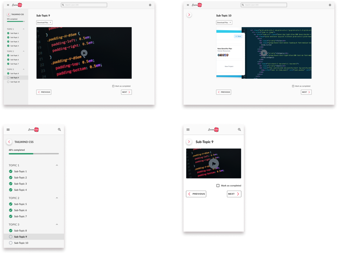 Prototype walkthrough of the second iteration.