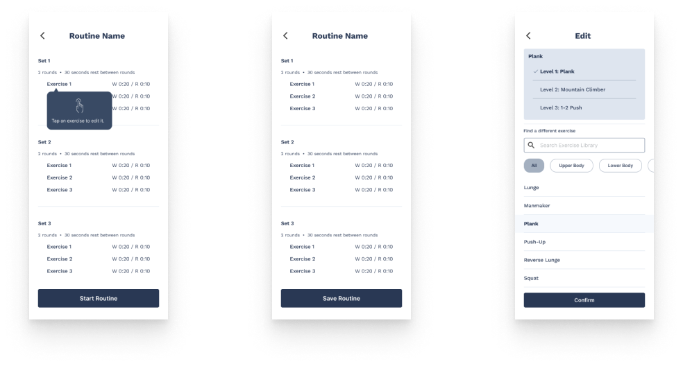 Iteration 1 of the coach marks in the application.