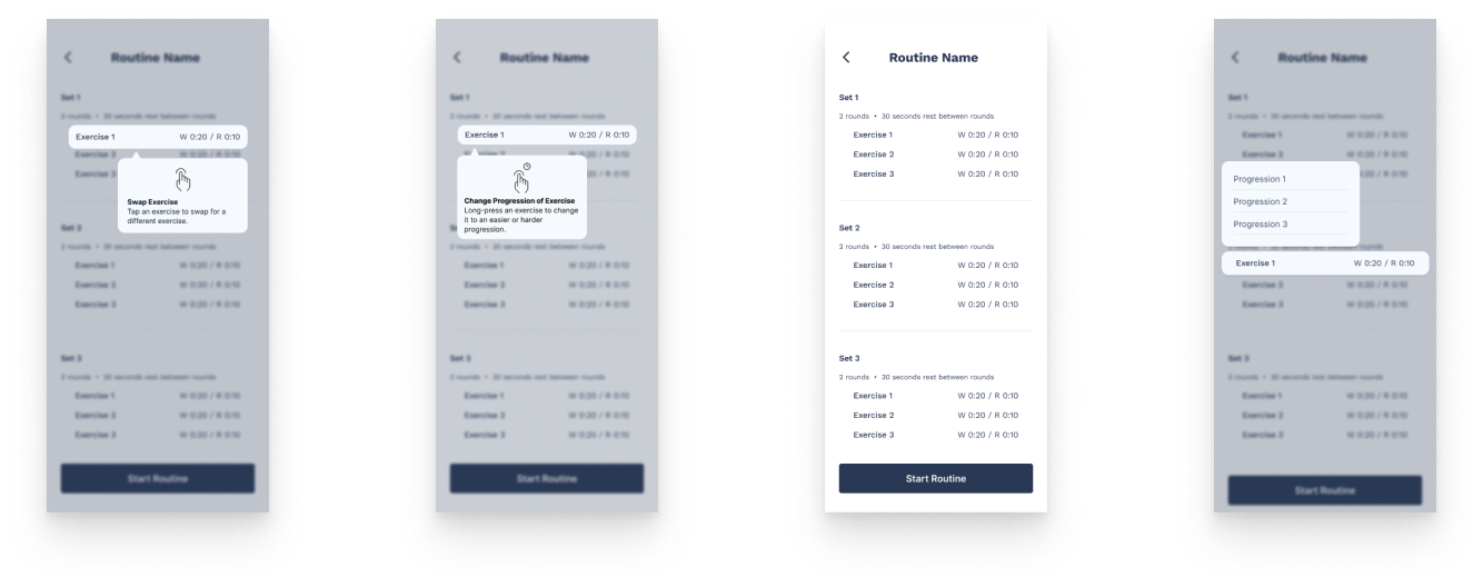 Iteration 2 of the coach marks in the application.